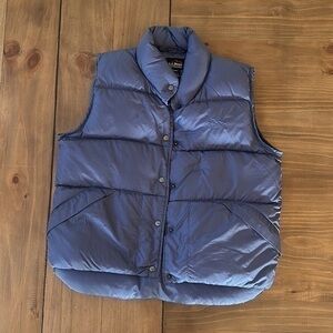 Goose Down Blue Puffer Vest